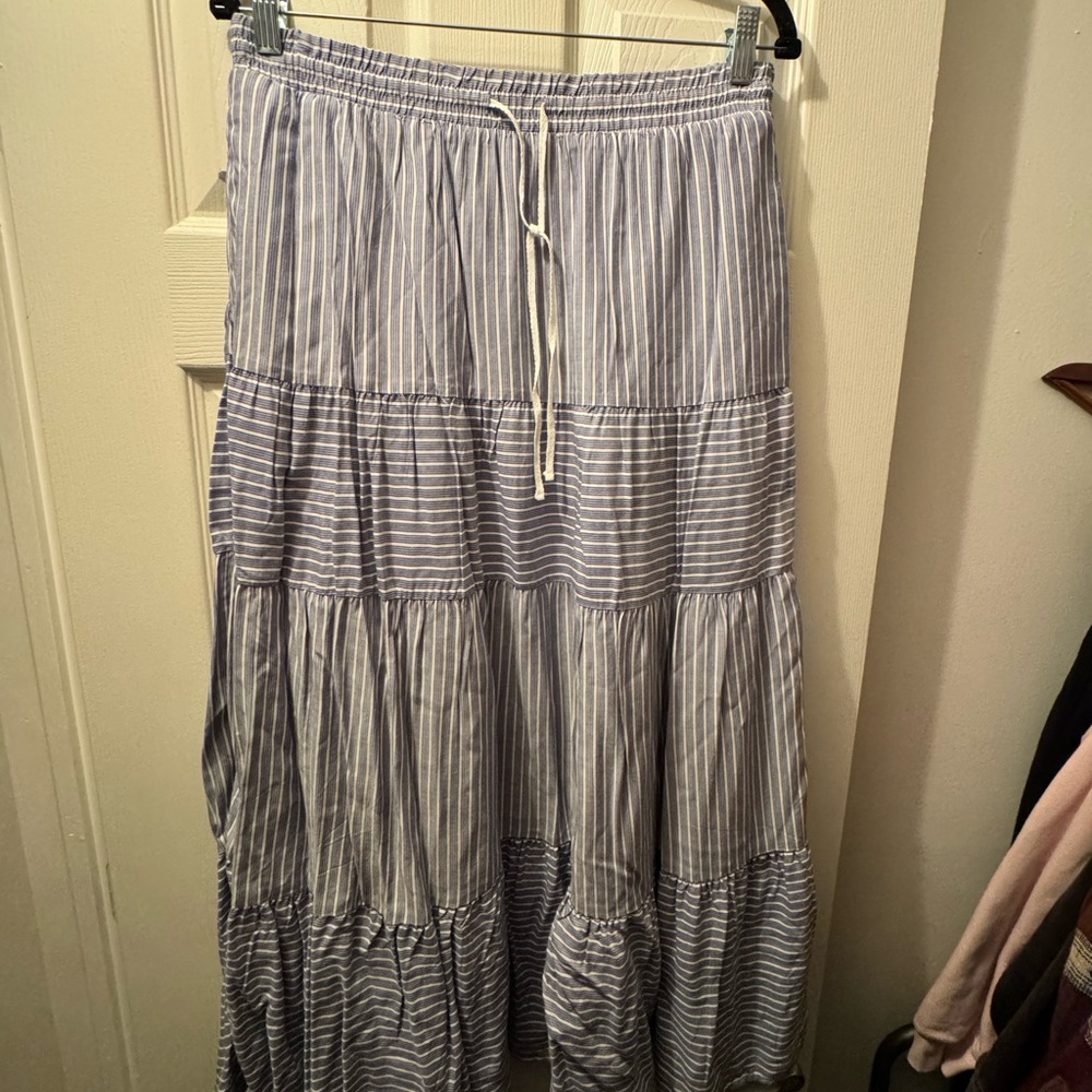 Time and Tru Striped Maxi Skirt